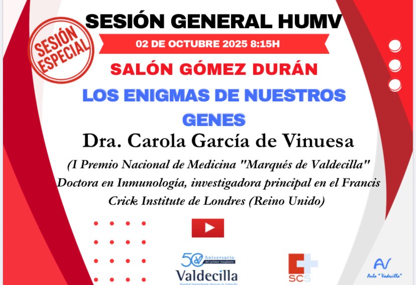 CalidValdecilla's tweet photo. Un gran orgullo escuchar a la Dra. Carola García de Vinuesa, I Premio Nacional de Medicina "Marqués de Valdecilla" en nuestro @HUnivValdecilla #innovacion #medicinadeprecision https://t.co/3dUKh5vCa8