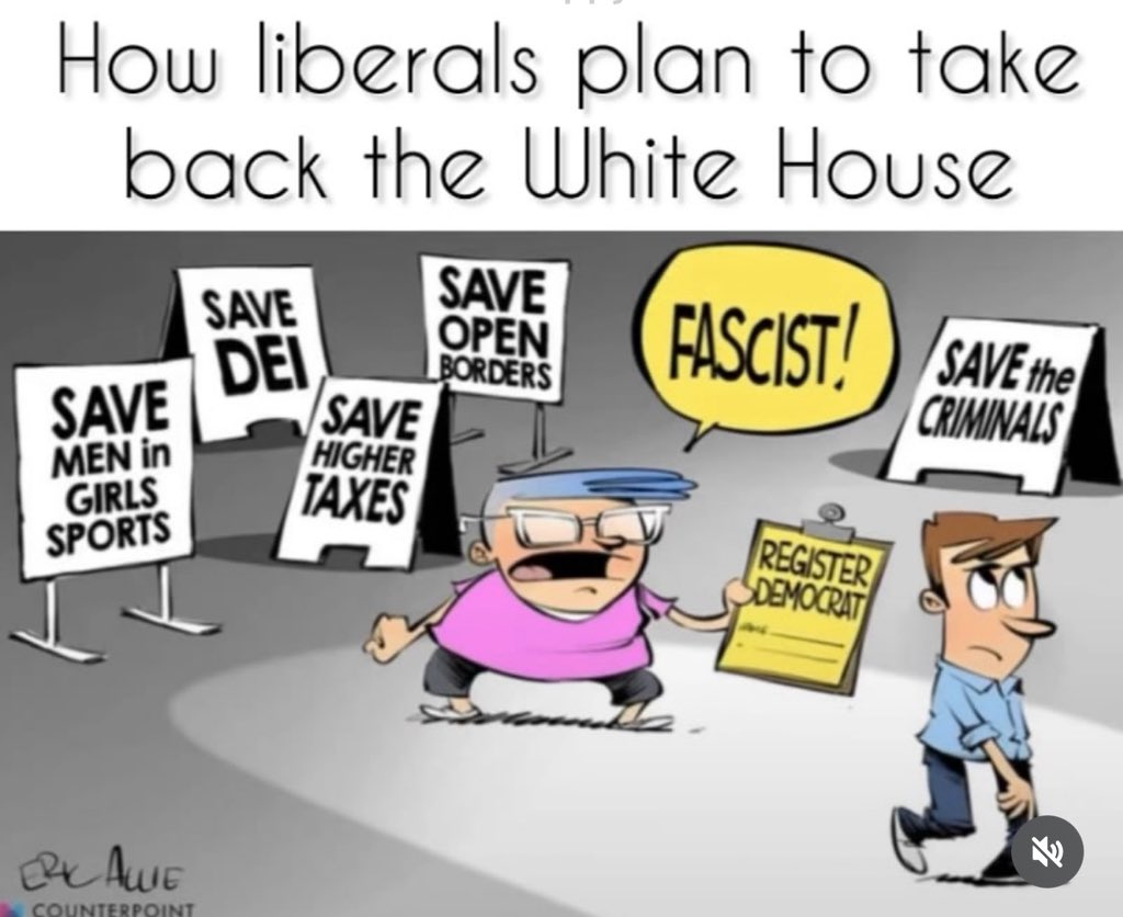 CatSaavy's tweet image. Imagine being a #Democratic with only the ideas below to offer.  No wonder why people are leaving the party in droves.  #SchumerShutdown . #DEI