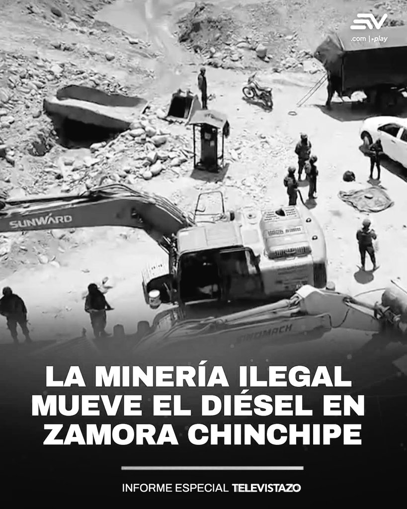 Ecsa: Trailers y volquetas 60.000 galones diarios. 1'800.000 galones mensuales.
Lundin Gold: 20.000 galones diarios. Total: 600.000 galones de diesel mensuales. #ZamoraChinchipe consume un aproximado de 2'400.000 galones mensuales solo el transporte contratado de empresas mineras