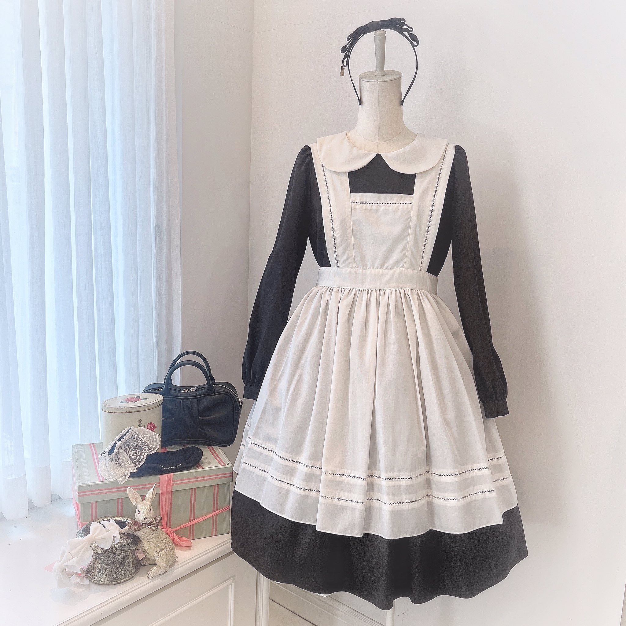 Melody Basket アリスエプロンドレス Mサイズ 水色 Melody Basket アリスエプロンドレス Mサイズ 水色