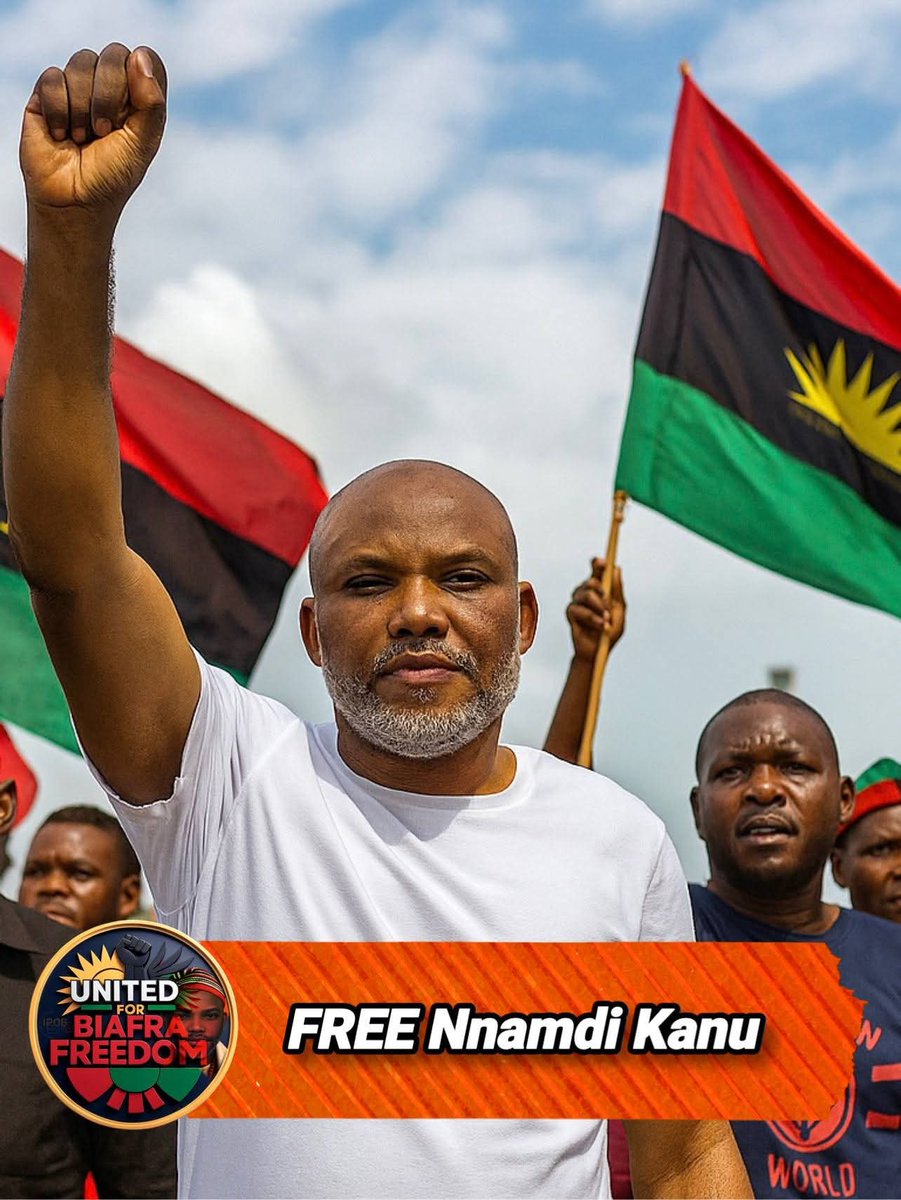 IPOB_Ashanti's tweet photo. The world needs to know this, Mazi Nnamdi Kanu is being held hostage in Nigeria's DSS dungeon and the world is keeping silent over it.
We demand for unconditional release of all Biafrans who are held hostage in Nigeria including Mazi Nnamdi Kanu to be released unconditionally now https://t.co/VwEMfYYVCf