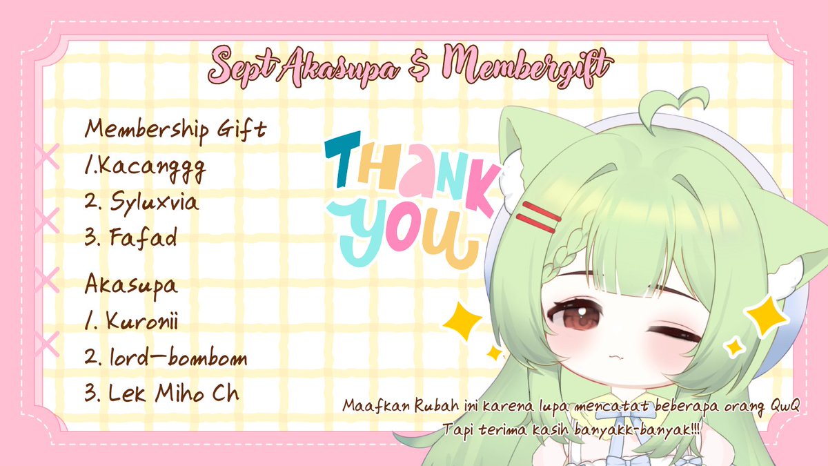 ChiyaMaawiya's tweet photo. MAKASII SUPPORTNYA DI BULAN SEPTEMBEERRR 💚💚💚

LOVE YOU BANYAK!!!
Sehat-sehat ya kaliann, jangan kebanyakan dosis hoak cuih yakkk 😤😤😤 https://t.co/HlvQ4bDUCC