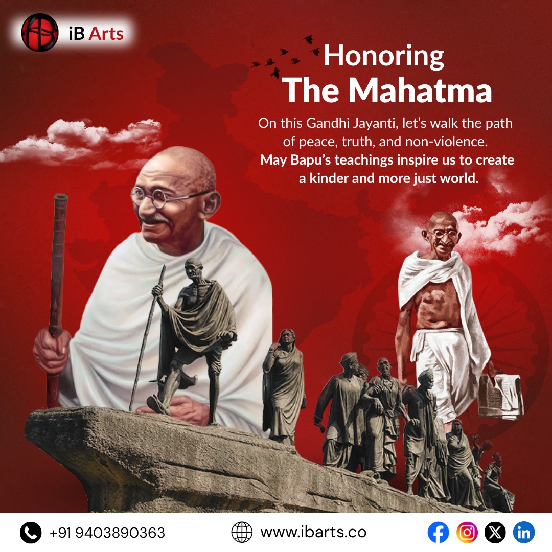 ib_arts_pvt_ltd's tweet image. Father of the Nation!

Remembering Mahatma Gandhi’s legacy today and always — may his principles guide us towards equality, freedom, and peace.
— Honored by iBarts.

#iBarts #GandhiJayanti #MahatmaGandhi #FatherOfTheNation #BeTheChange #TruthAndNonViolence #PeaceAndHarmony