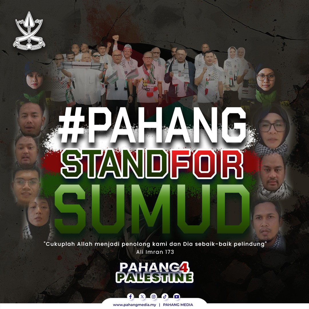 mohdnajib's tweet photo. Kerajaan Negeri Pahang menzahirkan solidariti padu terhadap sukarelawan Global Sumud Flotilla (GSF), termasuk rakyat Malaysia yang telah ditahan oleh tentera rejim Israel ketika menjalankan misi kemanusiaan ke Gaza.
#pahang4palestine 
#pahangstanf4sumud 
#WeAreOne https://t.co/N2eT9eBLWe
