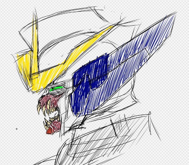 GoldiTheDog's tweet image. mr gundam, what big teeth you have! #art #fanart #wingzero #gundamwing #gundam #horror