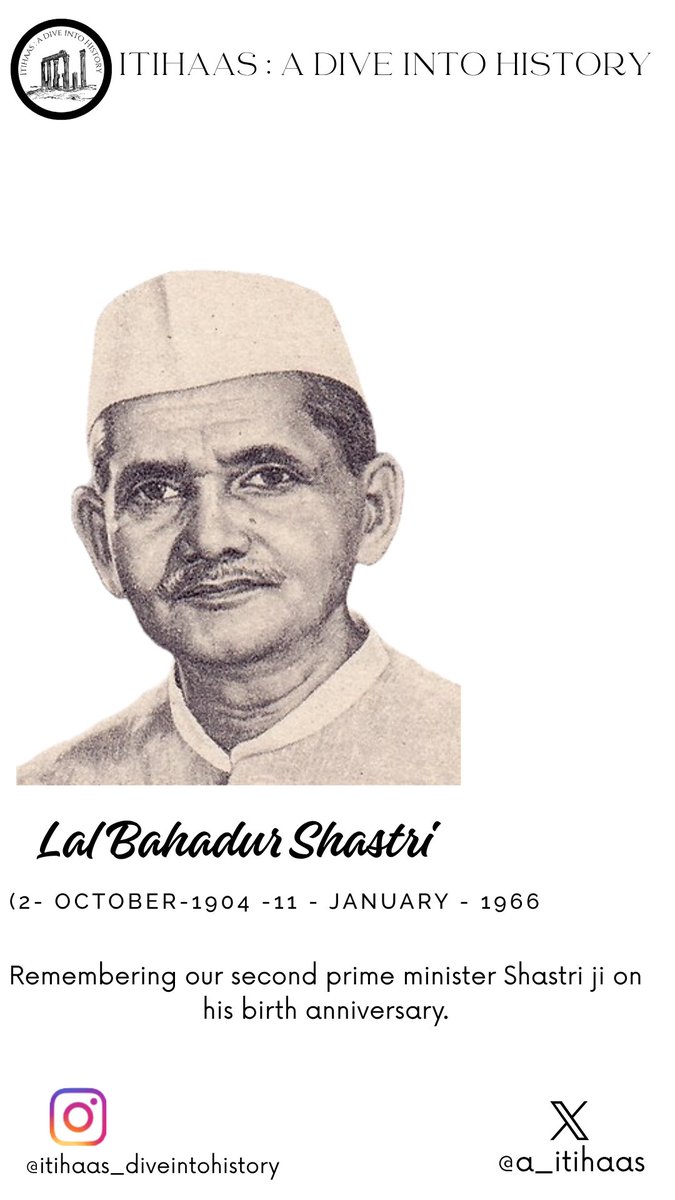a_itihaas's tweet photo. Remembering #gandhiji and #shastriji on their birth anniversary.
#gandhijayanti2025 #LalBahadurShastriJayanthi https://t.co/PkblxItNGA