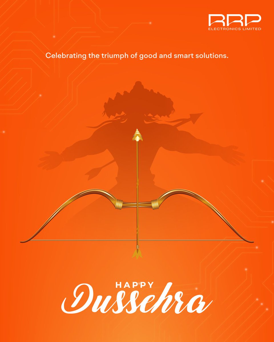 rrpelectronic's tweet image. As we celebrate the victory of good over evil this Dussehra, we are reminded that true progress comes from resilience, wisdom, and innovation. ✨

Wishing everyone a prosperous and joyous Dussehra! 🪔
#RRPElectronics #Dussehra2025 #InnovationAndExcellence #VictoryOfGood