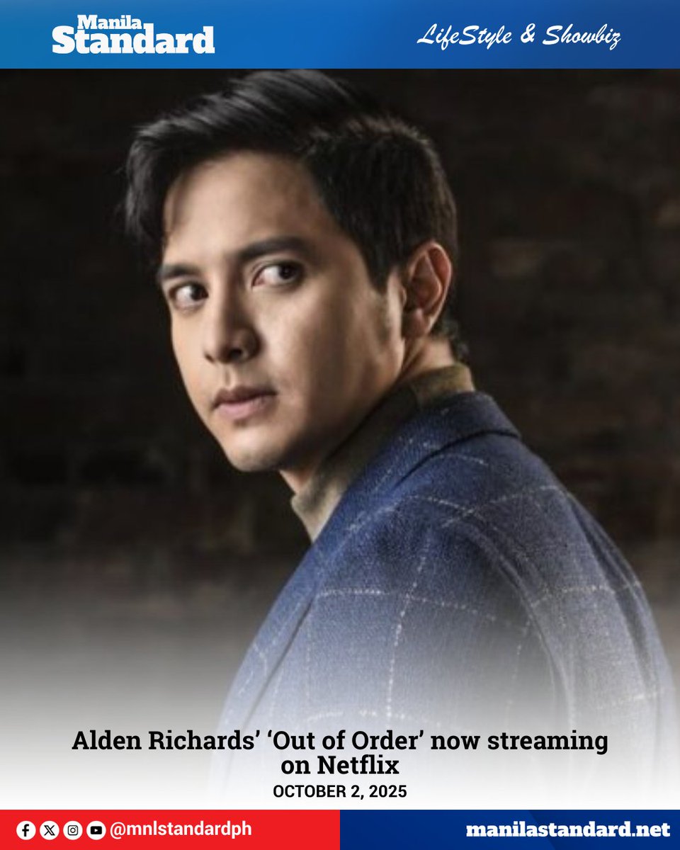 #MSShowbiz | Out of Order premiered at the Jagran Film Festival in India last September and competed at the Da Nang Asian Film Festival in Vietnam earlier this year.

READ: manilastandard.net/showbiz/314650…