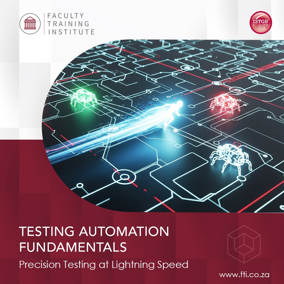 facultytraining's tweet image. Embrace the speed & precision of Test Automation. Master planning, managing & executing tests with our Test Automation #shortcourse. Book your seat before the competition does. hubs.li/Q03L6l3K0
#TestAutomation #QA #SoftwareTesting #DevOps #ProfessionalDevelopment #FTISA