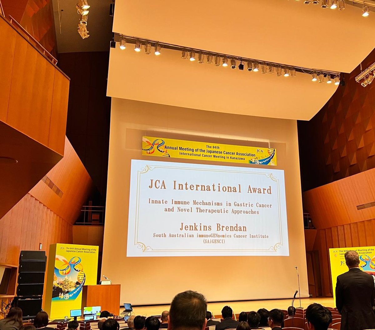Lab_Jenkins's tweet image. Very honoured to be the first Australian recipient of the prestigious Japanese Cancer Association (JCA) International Award, presented at the annual JCA2025 conference in Kanazawa. Special thanks to my JCA colleagues, especially JCA President, Prof Masanobu Oshima
@SAiGENCI