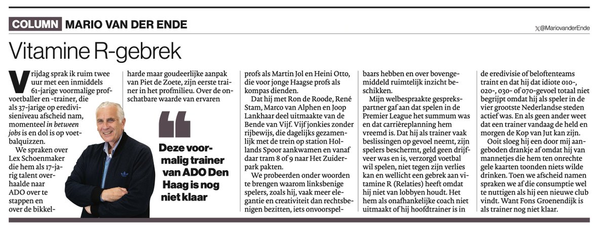 Column AlgemeenDagblad-HaagscheCourant