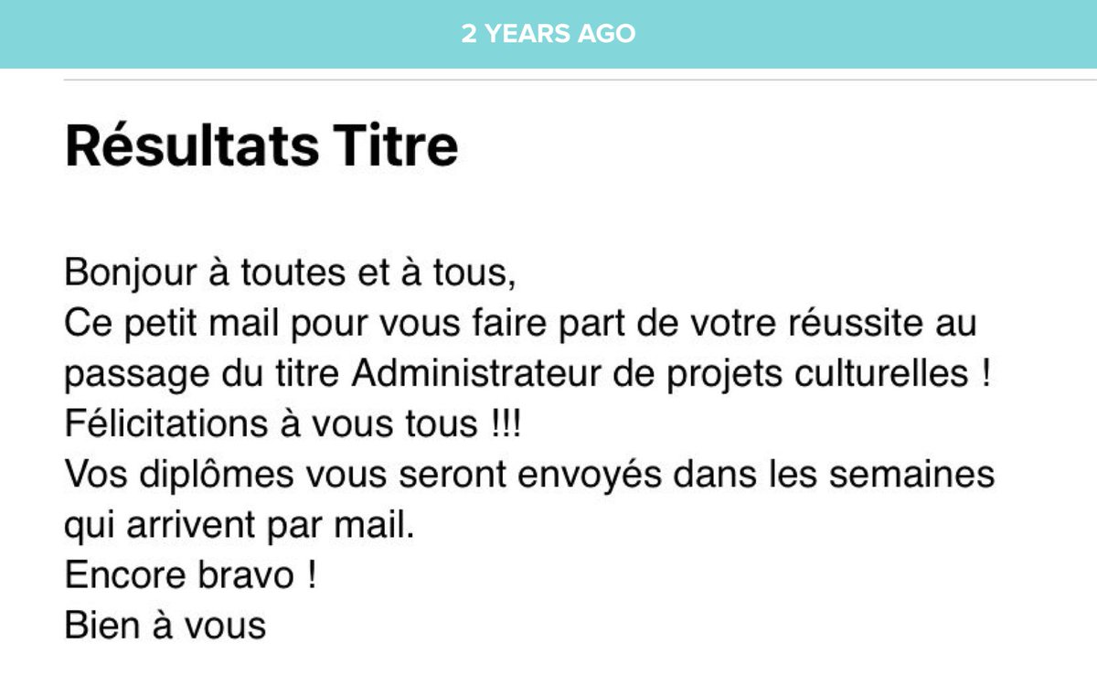 2 ans de master, la vieillesse