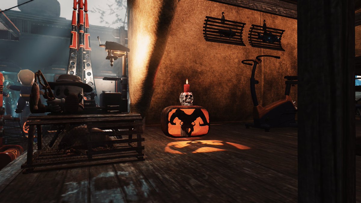55STat's tweet photo. Added a small pinch of Halloween in my Enclave Pioneer Scouts Camp on Skyline Valley. Part 1.
#fallout #fallout76 #fallouttvshow #Fallout76camp #enclave #nukacola #fallouthalloween #spookymonth #falloutshelter #gaming #gamingislife #videogame #gamer #falloutcamp #falloutonprime https://t.co/NQXDKx99Q6