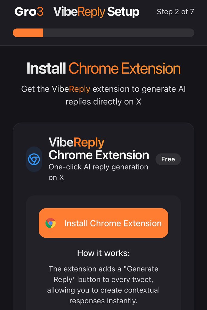 fx1_hubs's tweet photo. ๐ The @Gro3_ Chrome Extension for VibeReply makes replying smarter, faster, & 100% authentic.
#Grolink One click replies, Real time analytics, & high value engagement all in your voice, all amplified by AI
WHY LINK!
๐ฆพ @Gro3_ isnโt just a Tool, itโs an Ecosystem Powering 10,000 of Web3 replies & millions of impressions.
Your Engagement is amplified while staying ๐ฏ Authentic.
Check it out ๐ https://t.co/afuZ4eiEeB
#VibeReply #Gro3 #Web3Growth