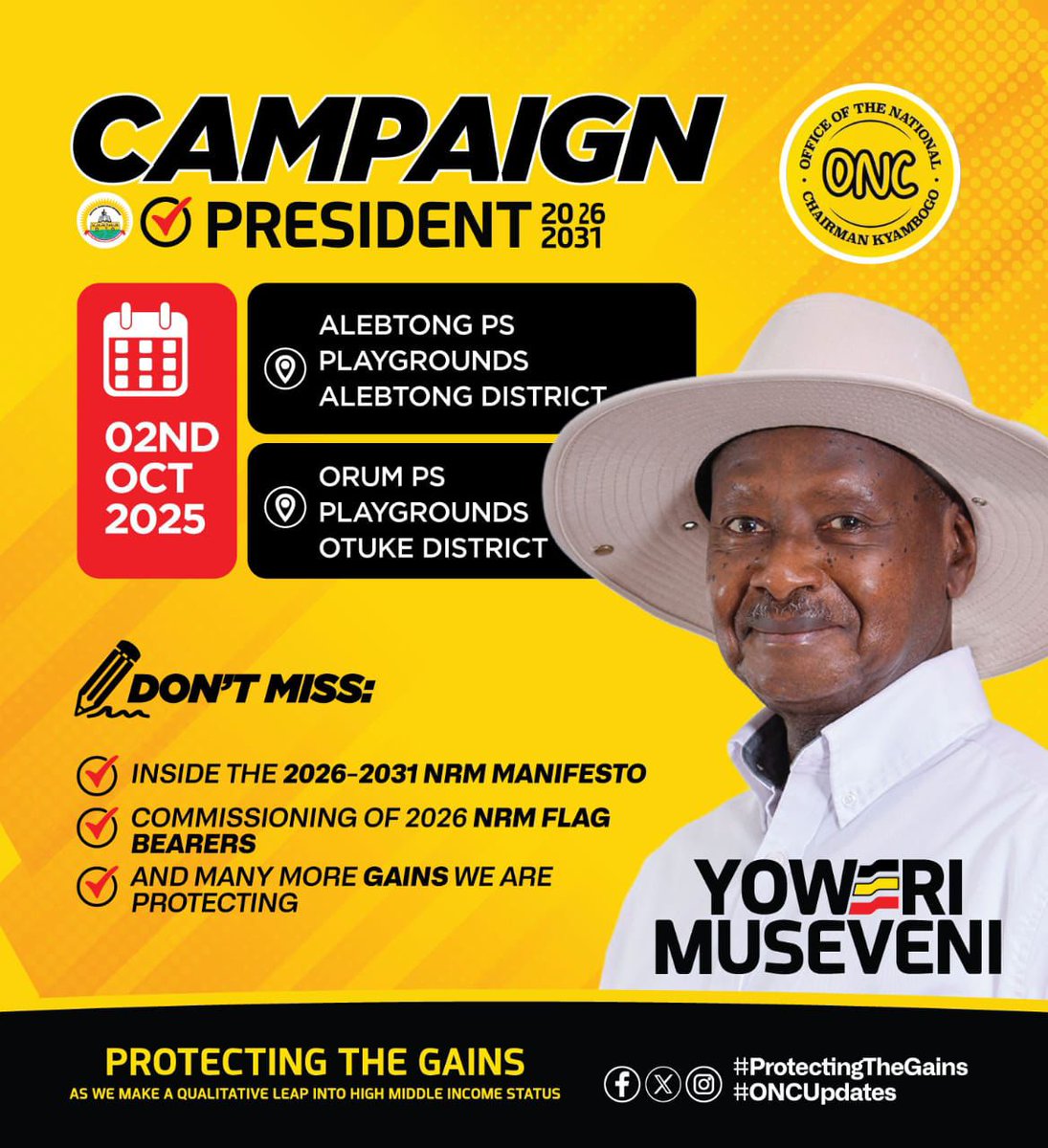 NrmBuganda's tweet image. DAY 3!

Greetings, Aleptong and Otuke!

Jjajja W'abazzukulu HE @KagutaMuseveni is visiting your regions today—catch you later!

Aiming for an 80% triumph!

#ProtectingTheGains 
#SettleForTheBest #M7IsTheBest 
#ONCupdates
