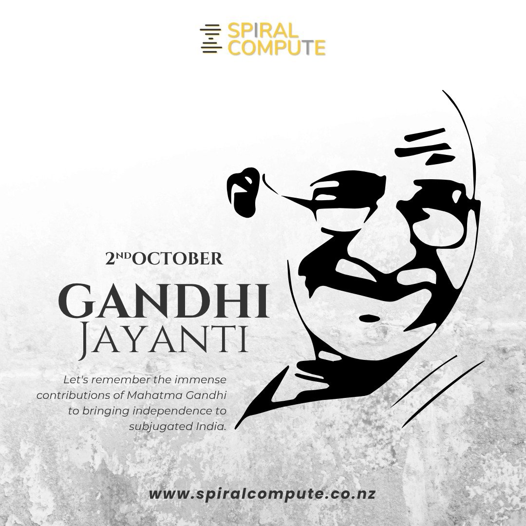 SpiralCompute's tweet image. On Gandhi Jayanti, we honor the values of truth, simplicity, and perseverance. 🌿💻
May these principles inspire us to build technology with integrity and purpose.
#SpiralCompute #GandhiJayanti #CodeWithIntegrity #InnovationWithPurpose #PeaceAndProgress #TeamworkMatters