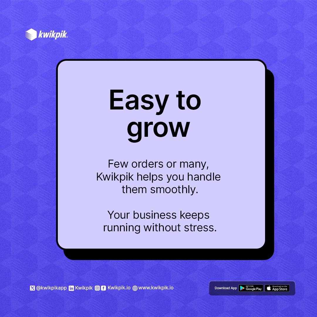 kwikpikapp's tweet image. Future proof your demand. 

Integrate our logistics API and get plugged in to our network of couriers. 

To get started, email us at support@kwikpik.io

#kwikpik #logisticsAPI