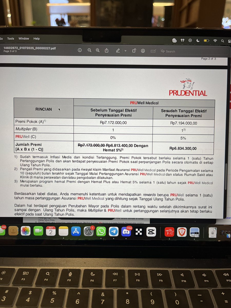 filcadet's tweet photo. Tahun 2024 gua memutuskan untuk switch produk asuransi kesehatan gua

Dari Unitlink into Tradisional

Tujuannya simple untuk tau seberapa mengerikan nya produk tradisional ini & banyak agen bersuara kenaikannya itu bisa tinggi

Loh ternyata emang ngeri kali.

Premi 2024 : RP 6.813.400
Premi 2025 : RP 6.834.300

Naik 19rb aja 😆