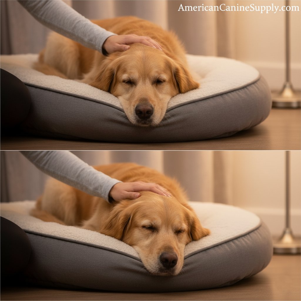 USACanineSupply's tweet image. Teach 'calm'! 😴💖Practice 'place' on their bed. Reward relaxation. Help your pup unwind tonight! 
🛍️🛒AmericanCanineSupply.com 
#CalmDogs #SettleDown #EveningRoutine