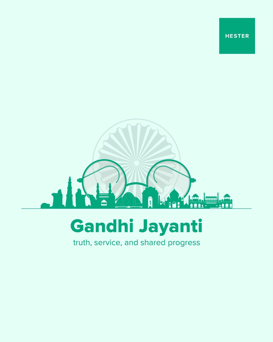 Hesterindia's tweet photo. Honoring simplicity, discipline, and integrity this Gandhi Jayanti.
#Hester #GandhiJayanti https://t.co/vICChNQ6lW