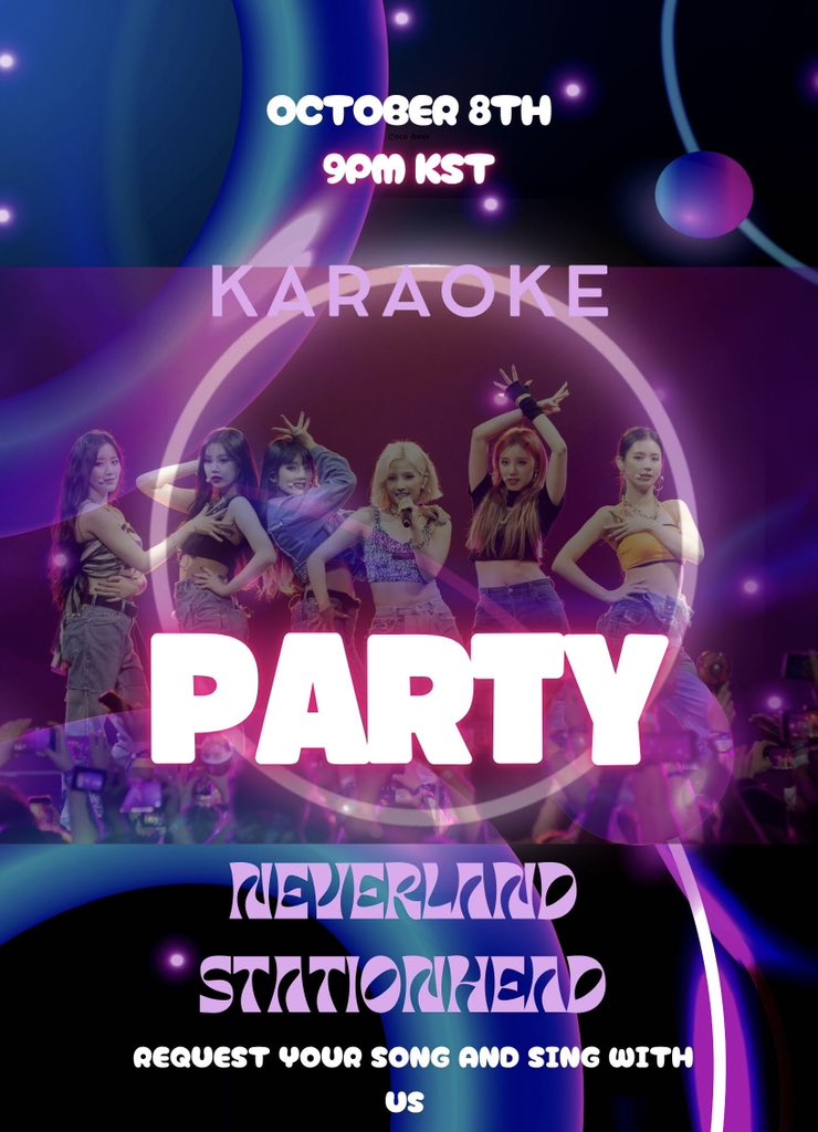 i_DLEStation's tweet photo. Get ready for our Neverland Karaoke Party on Stationhead🥳🎤

📆 Oct 8th 
⏰ 9pm - 12am KST 
📻 https://t.co/mN1Zn1aUpl

Everyone is welcome to come party with us.  Any song, any artist, and any language. 

Remember to come have fun, party and sing your heart out🤩 https://t.co/QDrlrhxVXC