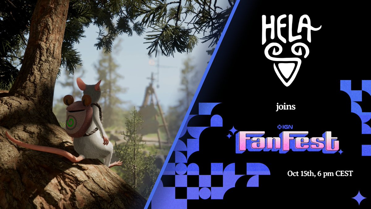 Hela Game (@helathegame) on Twitter photo Hela is joining IGN Fan Fest: October Special Edition!
📅 Wed, Oct 15 — 6:00 PM CEST / 9:00 AM PST
🎬 New trailer debut during the special preview.
Watch on IGN: youtube.com/@IGN/streams
#IGNFanFest #Helathegame #cozygames #wholesome #coopgames <a href="/knights_peak/">Knights Peak</a> <a href="/kindabrave_ent/">KindaBraveEntertainment</a> Hela is joining IGN Fan Fest: October Special Edition!
📅 Wed, Oct 15 — 6:00 PM CEST / 9:00 AM PST
🎬 New trailer debut during the special preview.
Watch on IGN: youtube.com/@IGN/streams
#IGNFanFest #Helathegame #cozygames #wholesome #coopgames <a href="/knights_peak/">Knights Peak</a> <a href="/kindabrave_ent/">KindaBraveEntertainment</a>