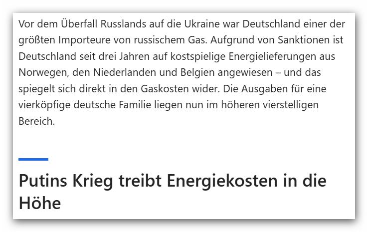 🚩Nicht 🇷🇺"Putins Krieg" hat eure Energie verteuert, sondern die gänzlich falsche Reaktion des Westens darauf! "Sanktionen" sind nicht Teil von Putins Krieg, sondern das Ergebnis einer  hirnrissigen Verkennung der Situation.🚩Die Pseudo-Ukraine unter Elendskyj geht uns nichts an!