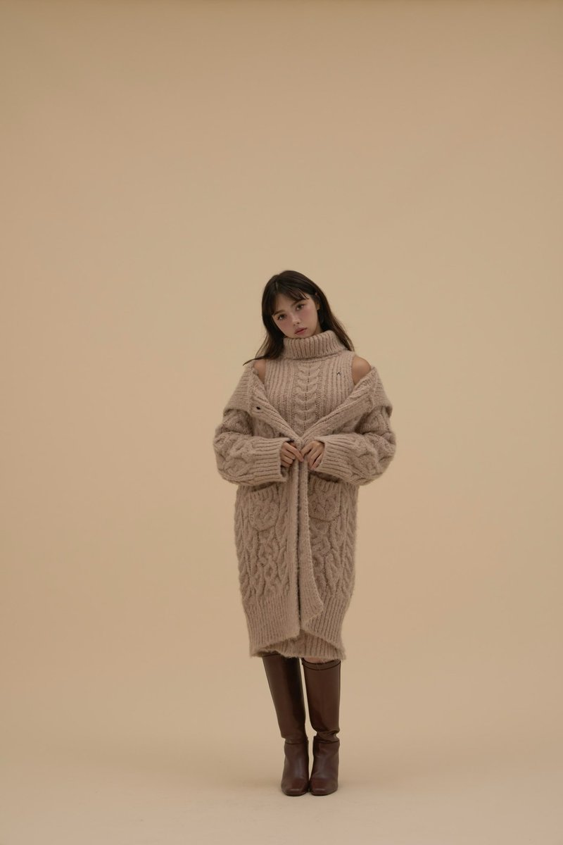 andmary Mary knit cowichan gray トップス Mary knit cowichan