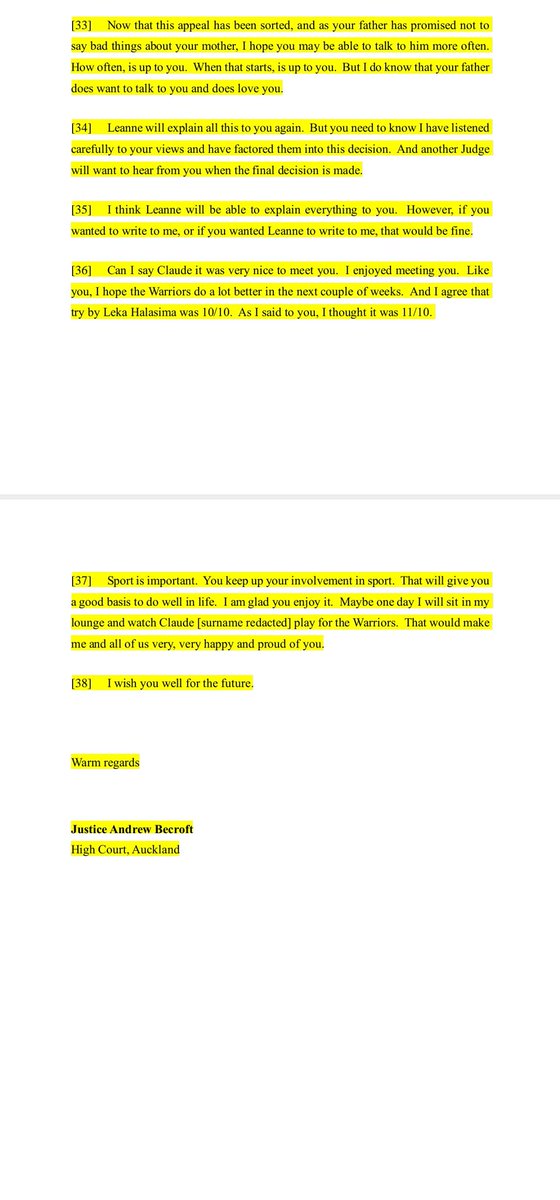 Born to read beautiful openings and judgments?
Demystifying the myth that court decisions are all about legalese?
Justice Andrew Becroftpens a letter to a child to express the court's decision and not the ordinary legalistic court judgments.
🤩