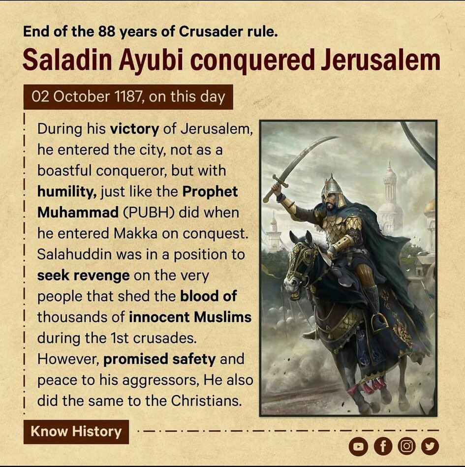 FcSarhad's tweet photo. 2 Oct,1187 Conquest of Jerusalem 🕌❤️ https://t.co/4ZPbJNWuHy