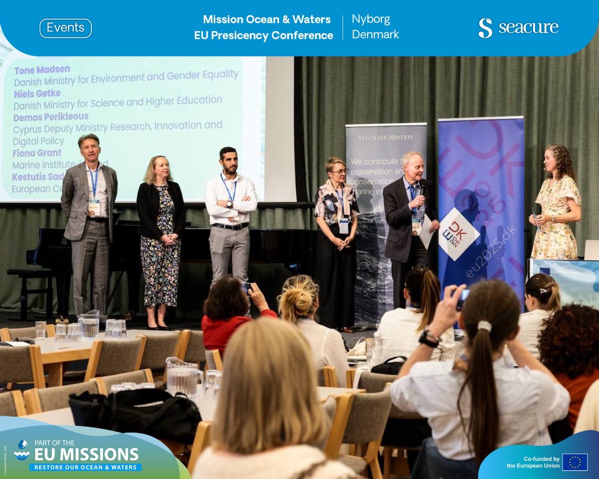 SeacureProject's tweet photo. 🌊Last week SEACURE joined the #MissionOcean Conference in Nyborg 🇩🇰
💡2 inspiring days shaping the way forward for healthier waters from the Danube to the Med💦
🎙 #SEACURE contributed to discussions on nutrient pollution with transferable #SourceToSea practices
📸Louis David https://t.co/K7W1d8VUmH