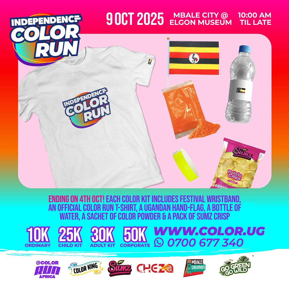 emie_256's tweet photo. Mbale City is the place to be on 9th Oct 2025 π
Celebrate Uganda @63 with the #IndependenceColorRun a 5KM marathon packed with colors, photos, fun & non-stop vibes at Elgon Museum! Donβt miss itβ¦ tell a friend to tell a friend!
#VisitMbale #IndependenceDay2025 https://t.co/E1dD7fSfXT