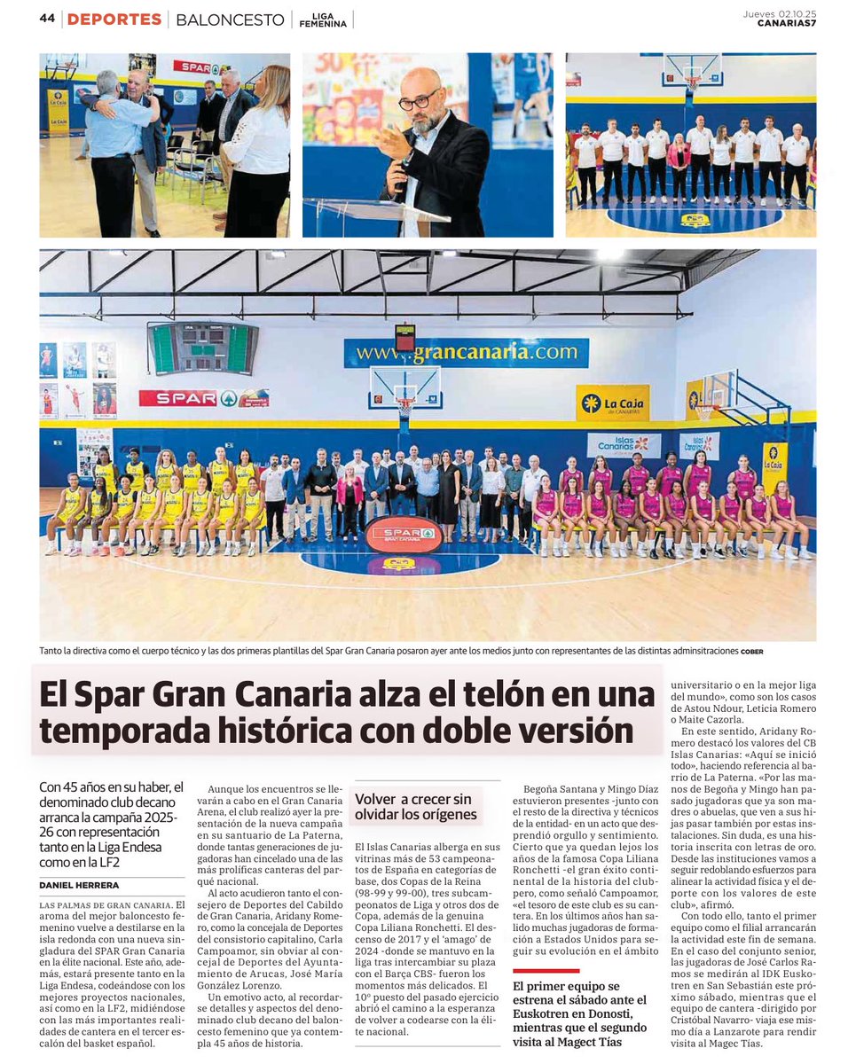Encantado de haber participado en la presentación de los equipos élite del <a href="/cbislascanarias/">CBIC SPAR Gran Canaria</a>.  Hacen un trabajo excepcional. ¡Que no paren los éxitos!