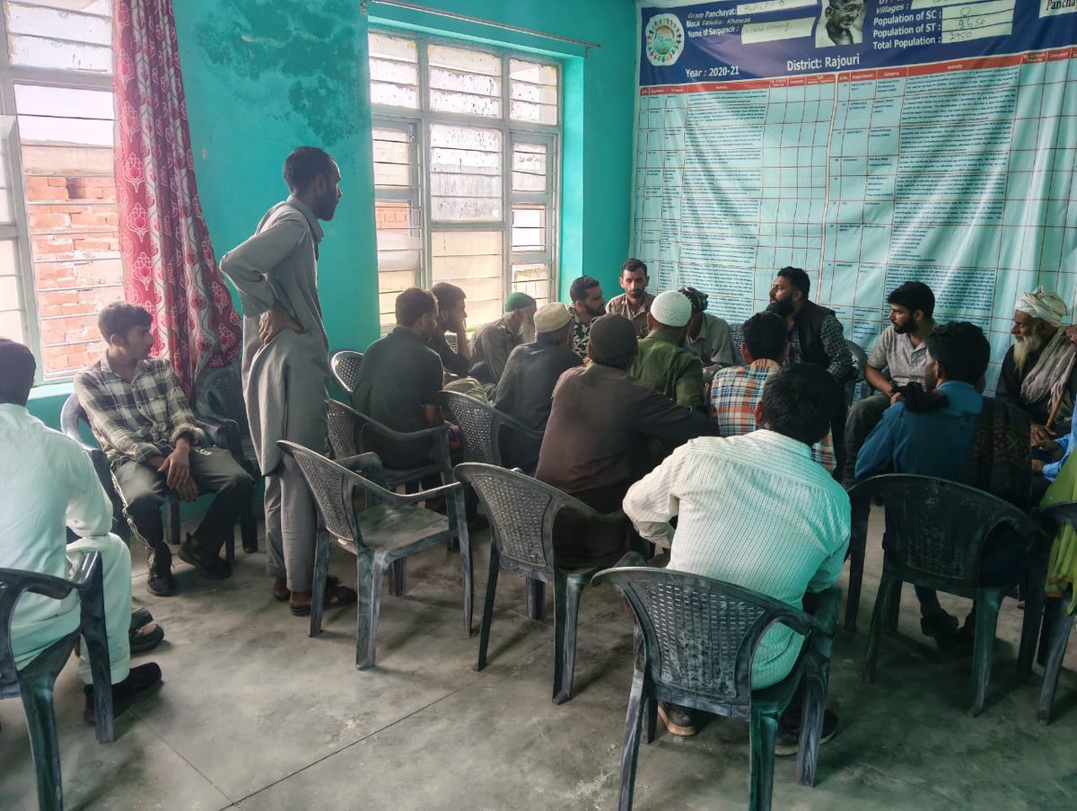 dmrajouri's tweet image. A Special Gram Sabha under Mission Aadi Karmayogi was held at #Khawas, highlighting community participation in shaping vision plans and fostering inclusive tribal growth. 

#AadiKarmayogi #TribalDevelopment #Rajouri

@PMOIndia @HMOIndia @TribalAffairsIn
@diprjk @Abhi1shrma