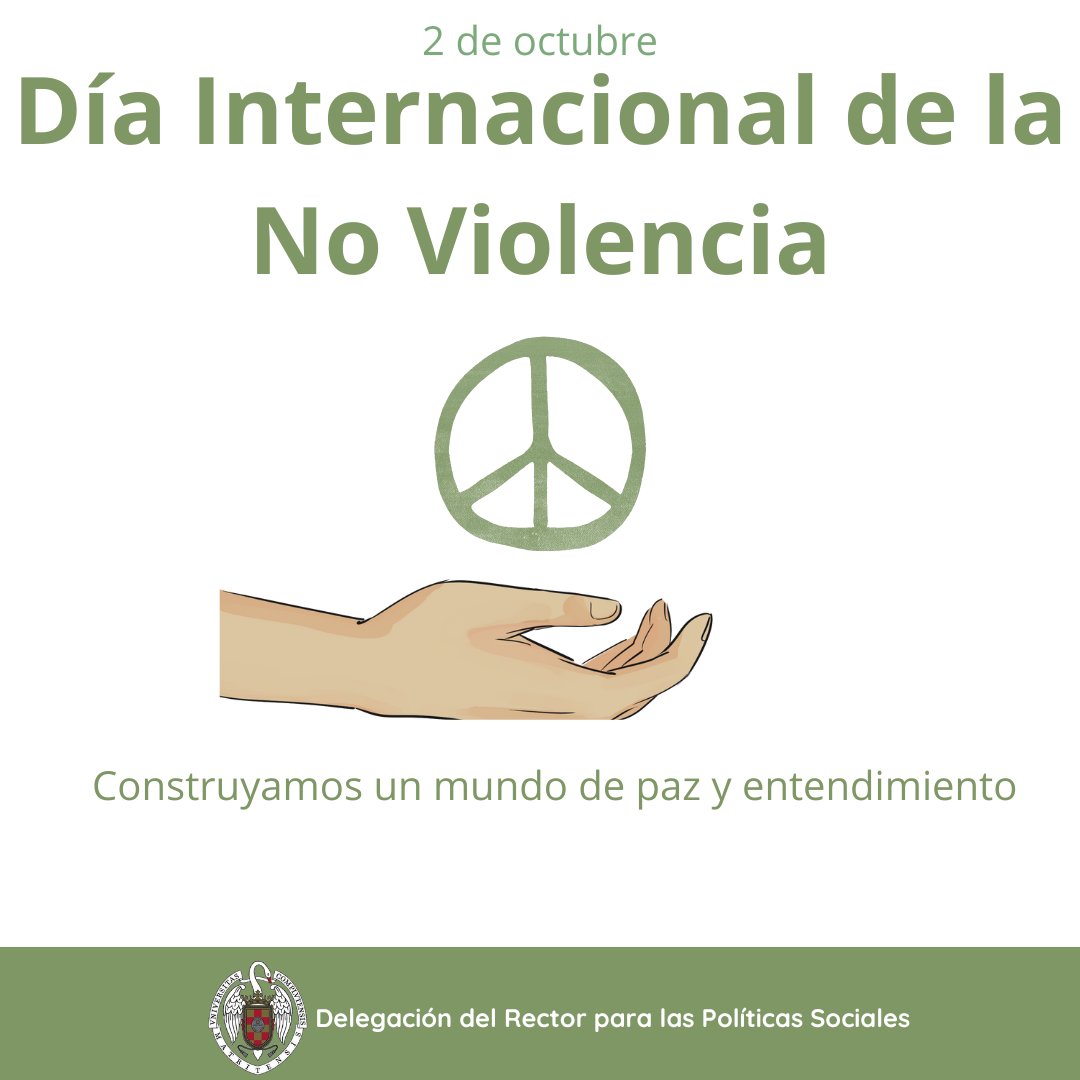 Hoy, 2 de octubre, conmemoramos el Día Internacional de la No Violencia, una fecha que nos invita a fortalecer la importancia de construir comunidad como camino para fomentar la paz y el entendimiento mutuo.