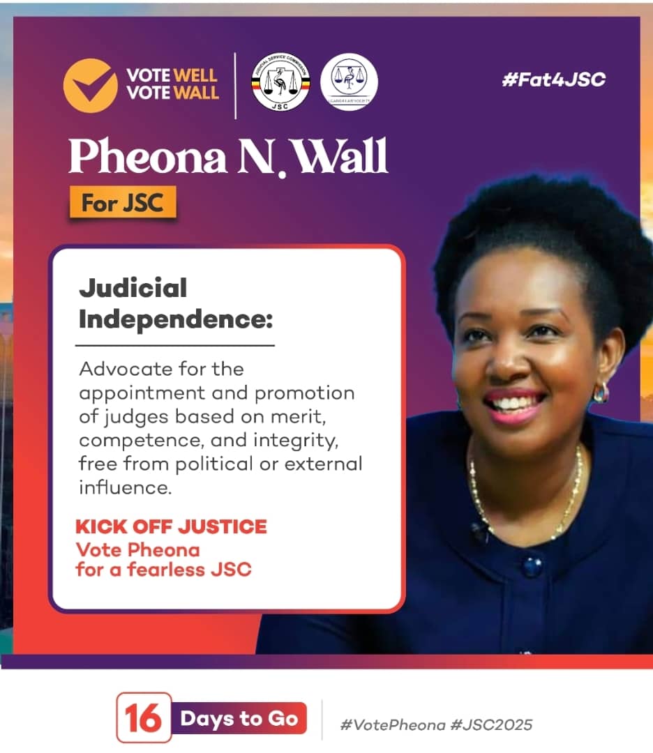 juniorcounsel56's tweet photo. An ethical judiciary is the bedrock of justice.
Vote for @PheonaWall for Judicial Service Commission.
#Pheona4JSC #Wall4JSC https://t.co/AepKiY63ri