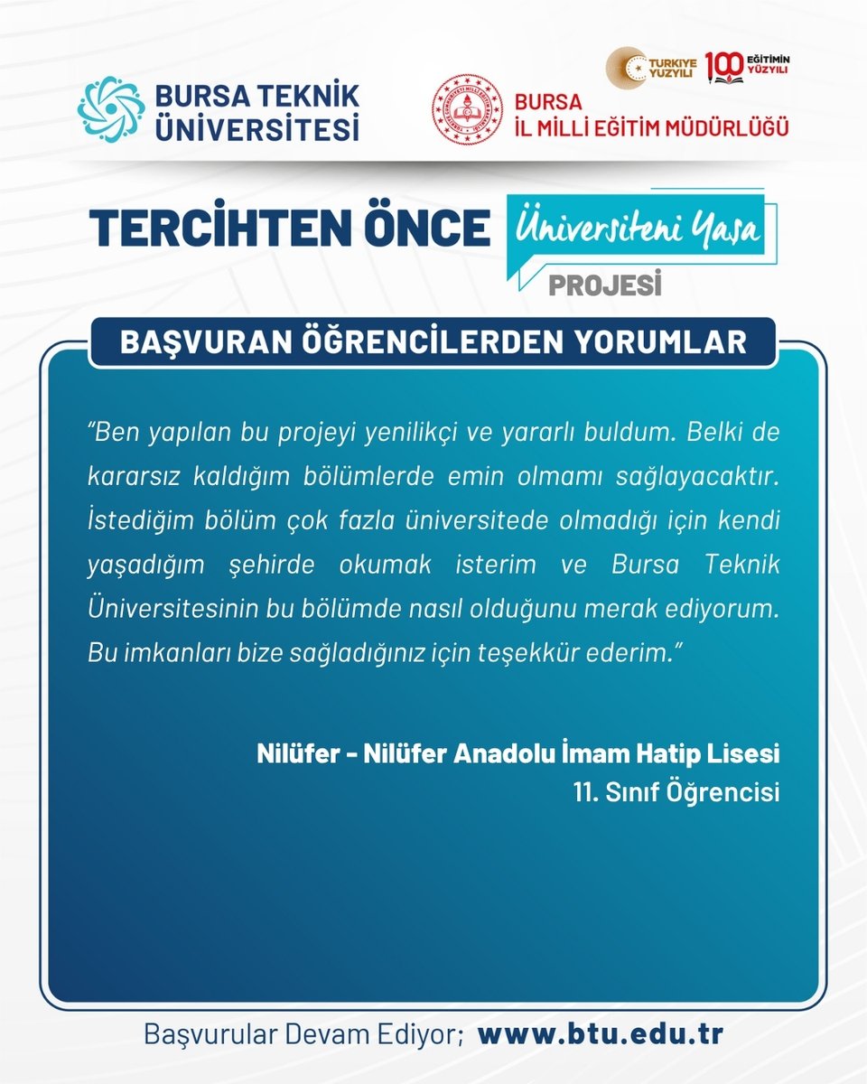 Bursa Teknik Üniversitesi (BTÜ) tweet media