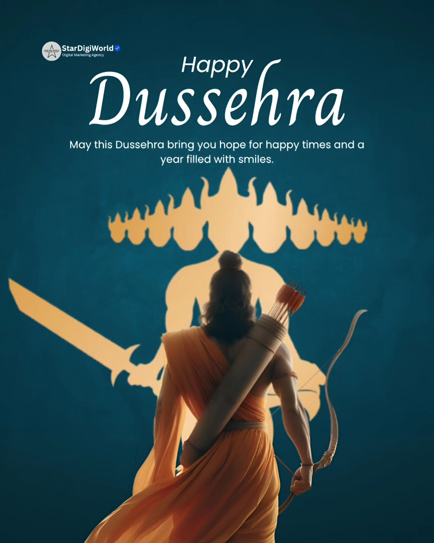 ✨Let’s celebrate the victory of good over evil!
May this Dussehra bring success, happiness, and positivity to your life. 🌸🔥
Wishing everyone a very **Happy Dussehra!** 🎉

#HappyDussehra #VijayaDashami #FestivalOfVictory #StarDigiWorld #GoodOverEvil #FestiveVibes