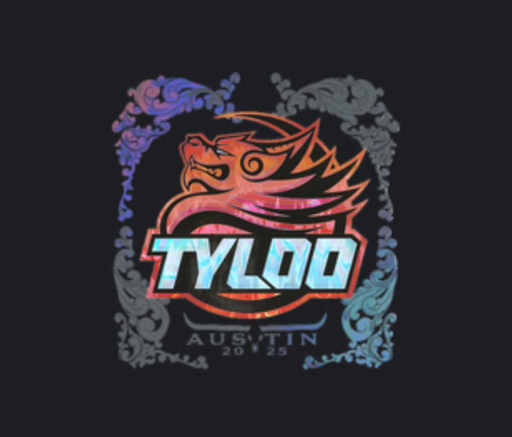 KaldiCS's tweet image. TYLOO Gold and Holo stickers have the potential to become one of the most expensive modern stickers! Keep in mind that the CONTENDERS capsule has 16 teams in it and not your usual 8!
Chances for a TYLOO Holo 1:500, for Gold it is 1:2600!!!