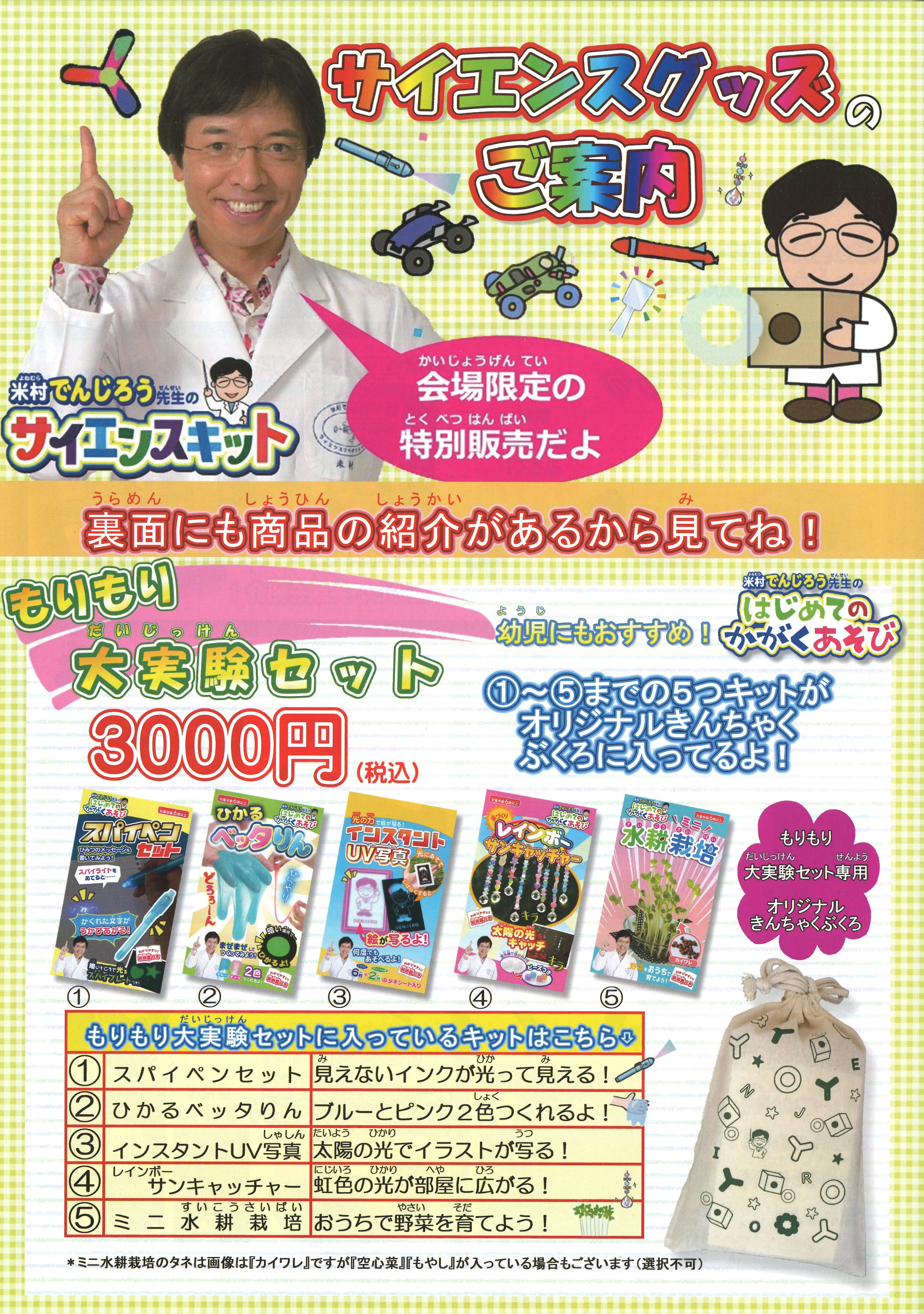 世界に1個のみ！！ でんじろう先生のthe実験特別シャーペン サイエンスキット でんじろう先生のサイエンスキット かくれた