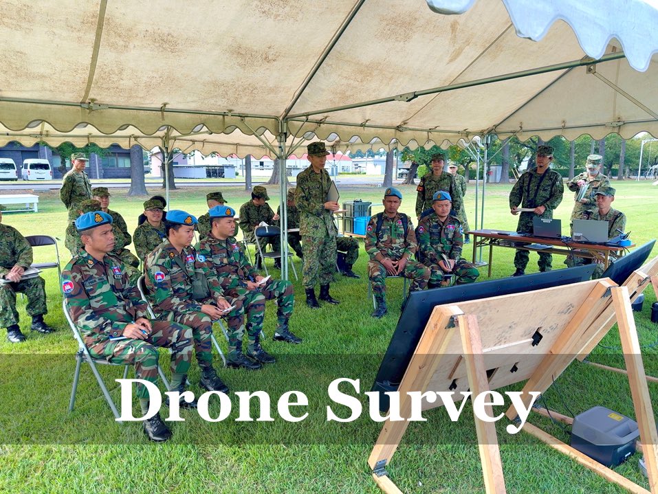 ModJapan_en's tweet image. Sep 24-29, #JMOD/#JSDF invited 5 personnel from #RoyalCambodianArmedForces for a capacity building project on PKO engineering. Lectures were held on crane operation, safety management in construction and drone survey. 🇯🇵 will continue to strengthen defense cooperation with 🇰🇭