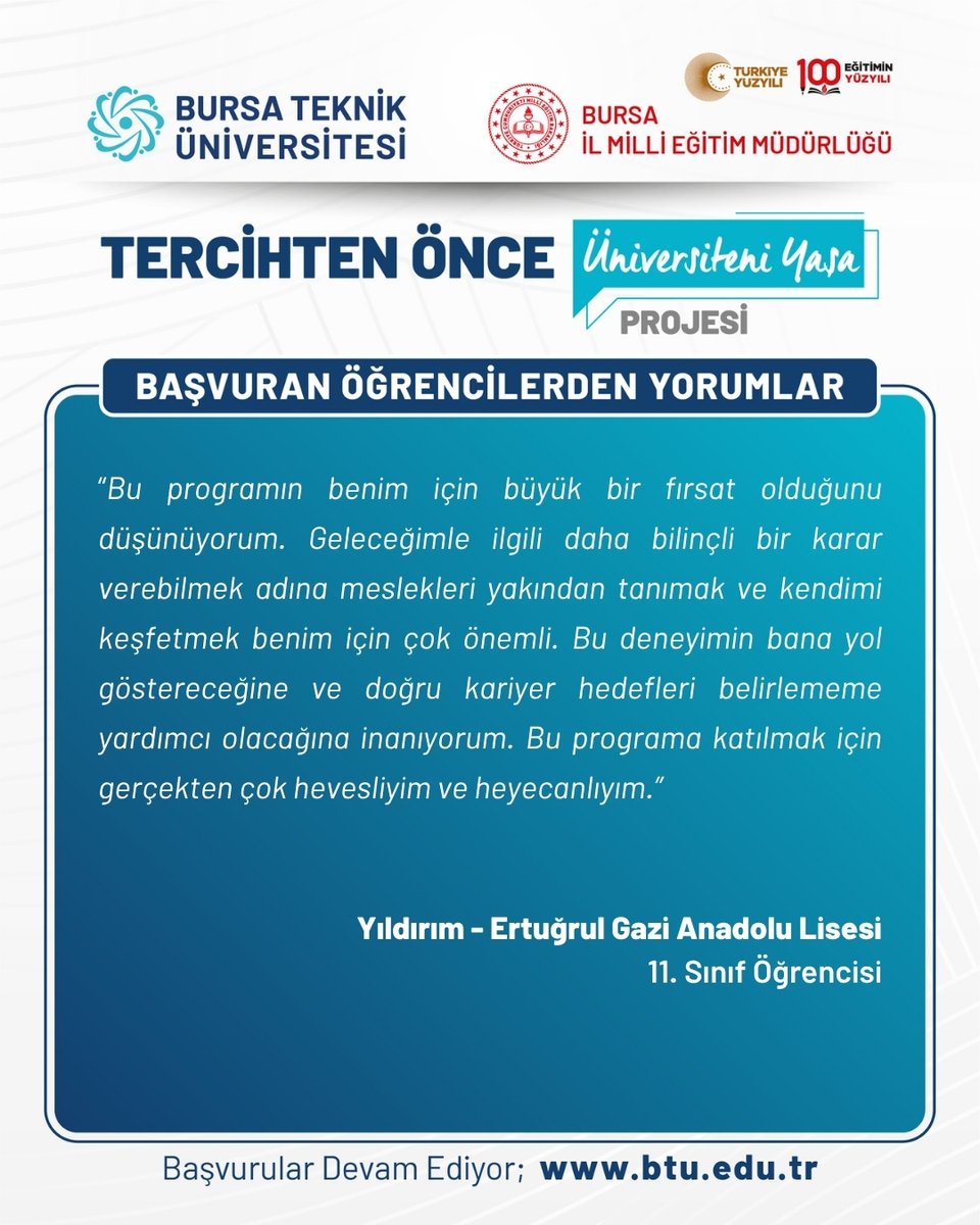 Bursa Teknik Üniversitesi (BTÜ) tweet media