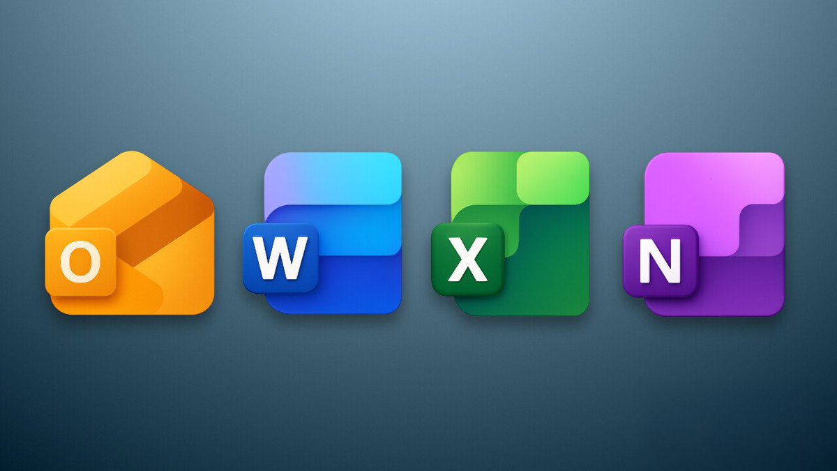 icanbecreative's tweet image. Microsoft’s new Office icons show how softer curves, simplified shapes, and bolder gradients modernize a brand and boost clarity across platforms. Designers: less detail, more impact. Emphasize legibility and adaptability in every icon update.