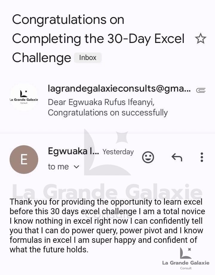 iamlordbernie's tweet image. “I want to learn Excel”
“Who will teach me Excel”?
Don’t say I didn’t do anything for you.
We’re starting another cohort of the #30DayExcelChallenge on the 4th of October 2025.
Last time was amazing.
Want to join us?
Comment “Excel” or message +2348143558791 on WhatsApp.
