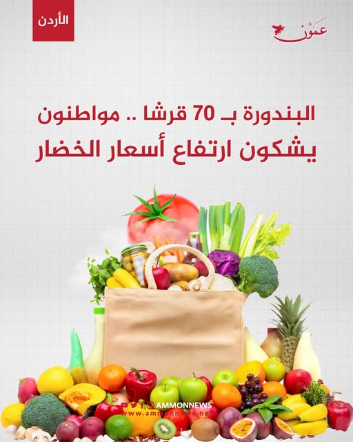 البندورة بـ 70 قرشا .. مواطنون يشكون ارتفاع أسعار الخضار
#الأردن