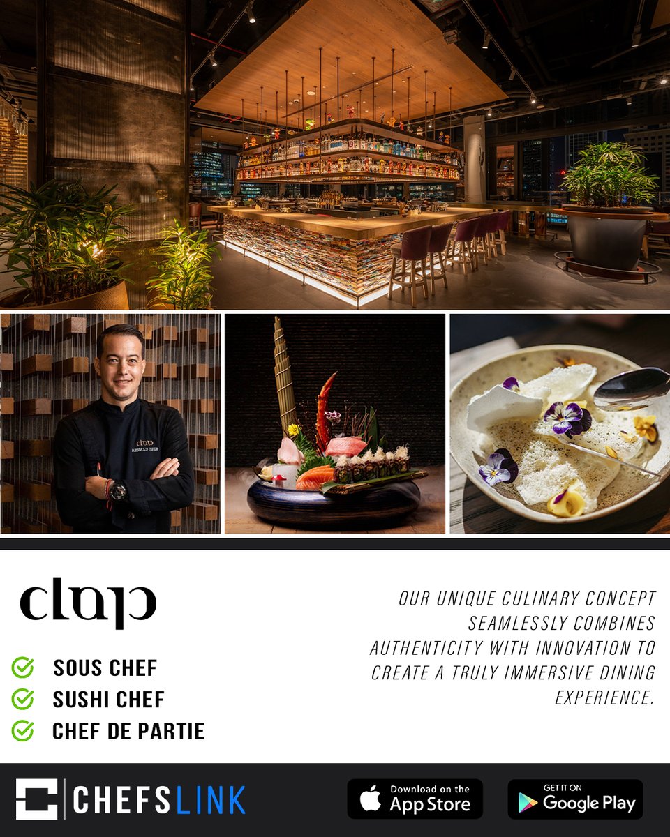 chefslink's tweet image. 𝐖𝐄’𝐑𝐄 𝐇𝐈𝐑𝐈𝐍𝐆 ⁃ 𝐂𝐇𝐄𝐅𝐒 👨‍🍳 Join the team at Clap
🔗 𝗘𝘅𝗽𝗹𝗼𝗿𝗲 𝗼𝗽𝐞𝐧 𝗿𝗼𝗹𝐞𝘀 𝐡𝐞𝗿𝐞 👉 chefslink.com/en/restaurant/…
📩 For more info, contact: info@chefslink.com
🌐 Visit us at chefslink.com

#chefjobslondon #chefuk #chefjob #chefjobs #cheflife