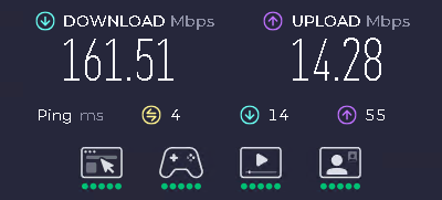 modemle firewall arasındaki port 100mbit ama speedtest 161mbit gösteriyor. Allah sonumuzu hayır etsin