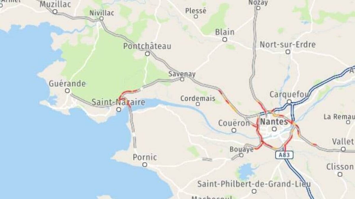 Grève du 2 octobre : circulation difficile comme prévu à et autour de  Nantes et Saint-Nazaire | Presse Océan ➡️ https://t.co/hgvG2JCtxG #Nantes, image size:1199x674
