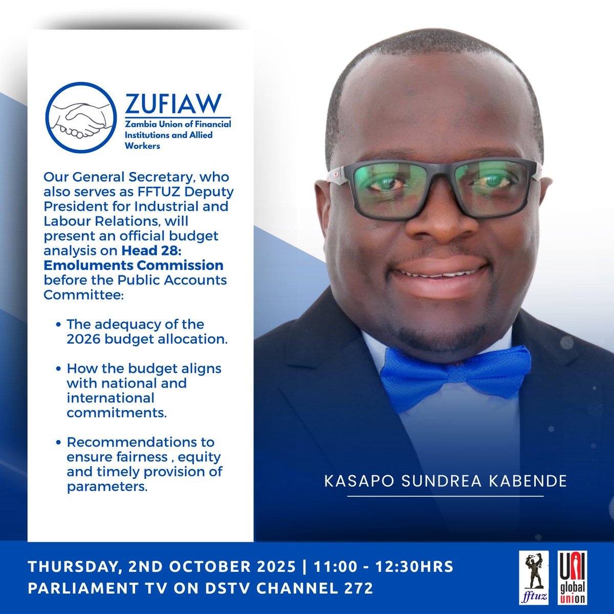 ZUFIAW's tweet photo. Don’t miss it—catch us live on DStv Channel 272!
#WorkersFirst https://t.co/rpjjhwA9rG