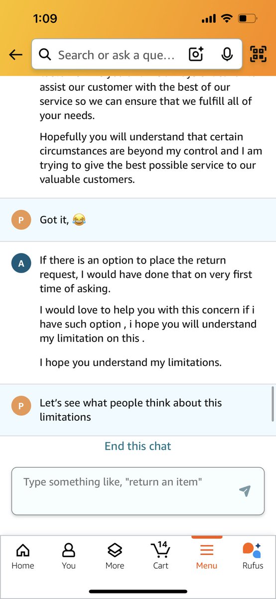 JollyPari87209's tweet photo. @amazonIN Why @amazonIN selling at higher prices and asking us to lie?
I am looking to return the product because they looted me in the first place now the same product is available at lower price on Amazon and fipkart and they are asking me to lie reason
@Flipkart @AJIOLife @myntra https://t.co/6OvFOr4YdP